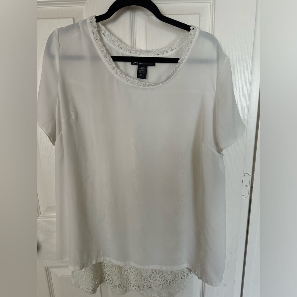 Lane Bryant top with gorgeous lace detailing on back